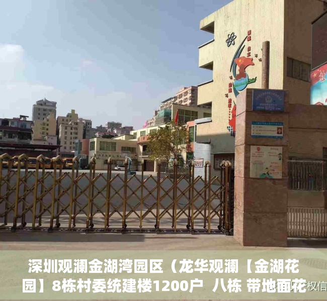 深圳观澜金湖湾园区（龙华观澜【金湖花园】8栋村委统建楼1200户  八栋 带地面花园，停车位11  带天然气管道 精装修   户型： 一房60平）
