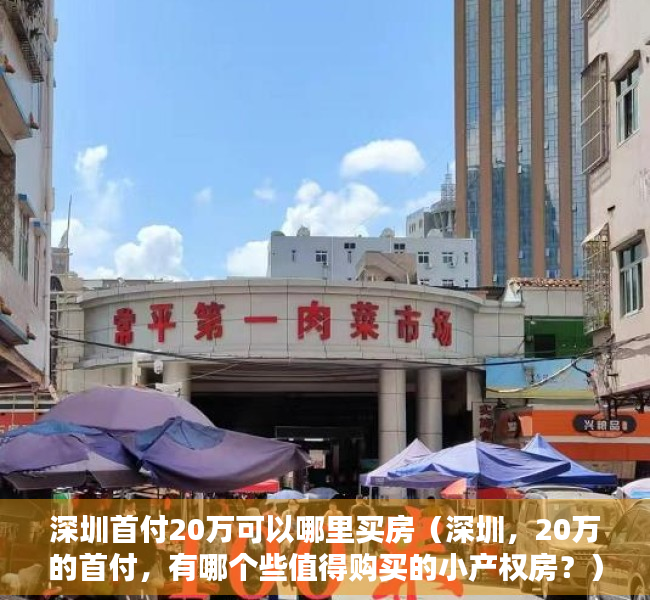 深圳首付20万可以哪里买房（深圳，20万的首付，有哪个些值得购买的小产权房？）