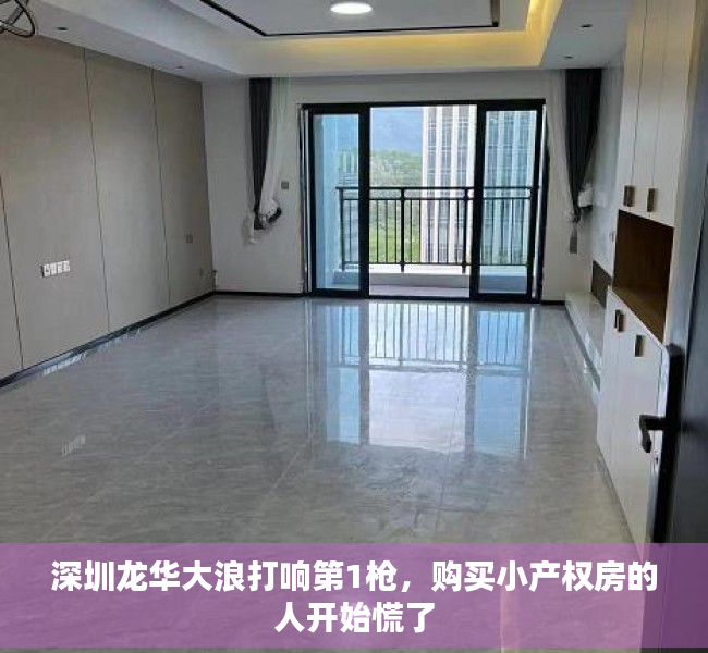 深圳龙华大浪打响第1枪，购买小产权房的人开始慌了