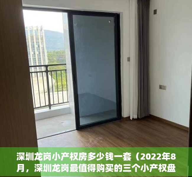 深圳龙岗小产权房多少钱一套（2022年8月，深圳龙岗最值得购买的三个小产权盘，看完再刷卡！）