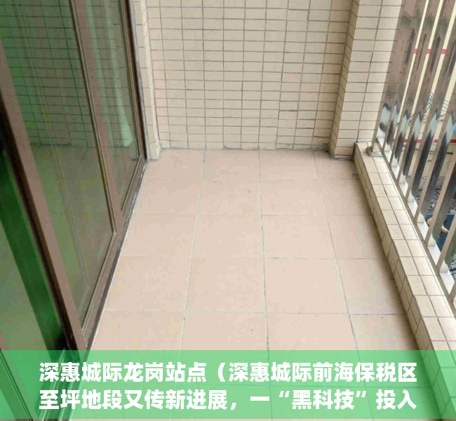 深惠城际龙岗站点（深惠城际前海保税区至坪地段又传新进展，一“黑科技”投入使用！）