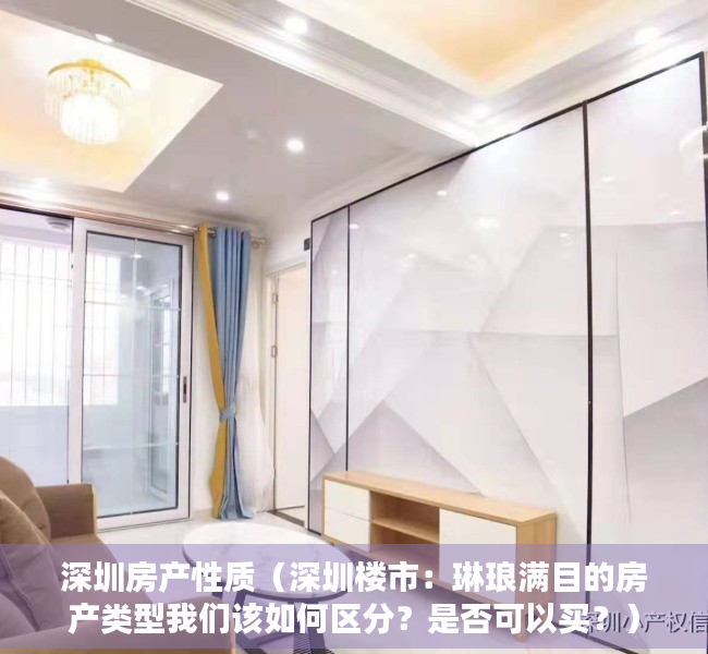 深圳房产性质（深圳楼市：琳琅满目的房产类型我们该如何区分？是否可以买？）
