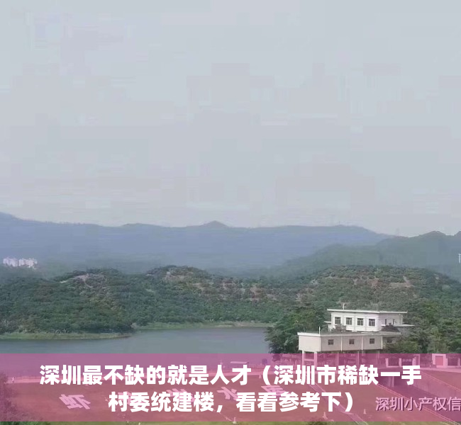 深圳最不缺的就是人才（深圳市稀缺一手村委统建楼，看看参考下）
