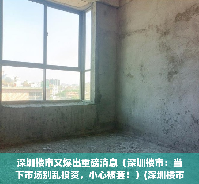 深圳楼市又爆出重磅消息（深圳楼市：当下市场别乱投资，小心被套！）(深圳楼市又传大消息)