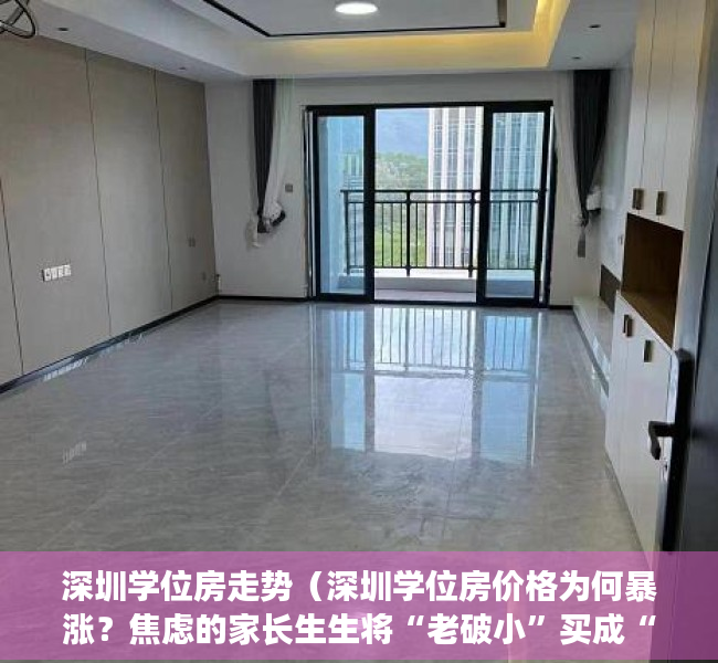 深圳学位房走势（深圳学位房价格为何暴涨？焦虑的家长生生将“老破小”买成“高富帅”）
