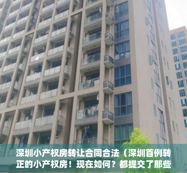 深圳小产权房转让合同合法（深圳首例转正的小产权房！现在如何？都提交了那些手续？）