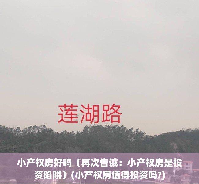 小产权房好吗（再次告诫：小产权房是投资陷阱）(小产权房值得投资吗?)