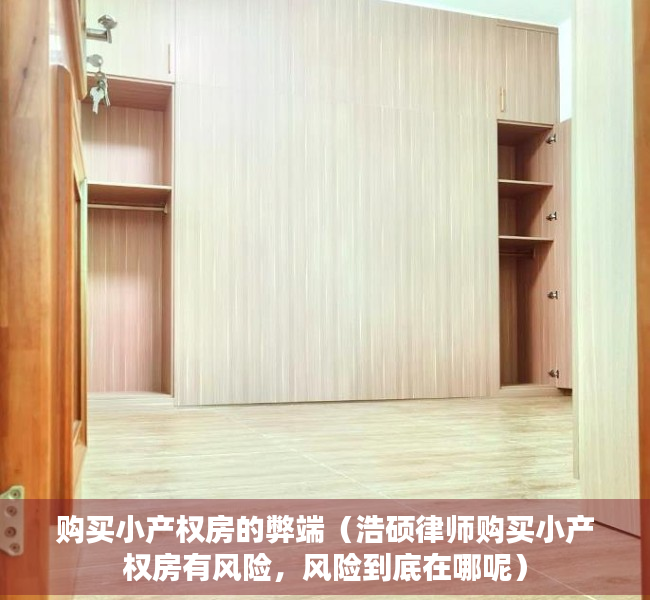 购买小产权房的弊端（浩硕律师购买小产权房有风险，风险到底在哪呢）
