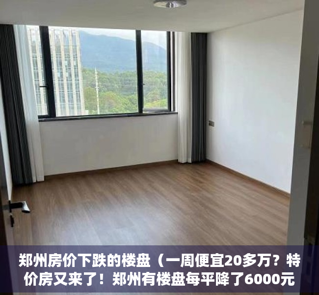 郑州房价下跌的楼盘（一周便宜20多万？特价房又来了！郑州有楼盘每平降了6000元）