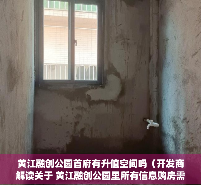 黄江融创公园首府有升值空间吗（开发商解读关于 黄江融创公园里所有信息购房需要 看了 真地铁口公园物业）