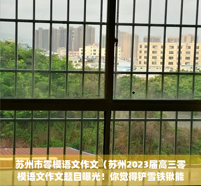 苏州市零模语文作文（苏州2023届高三零模语文作文题目曝光！你觉得铲雪铁锹能涨价吗？）