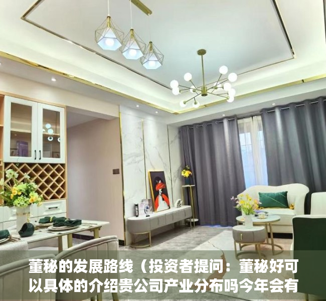 董秘的发展路线（投资者提问：董秘好可以具体的介绍贵公司产业分布吗今年会有红股转吗年报）