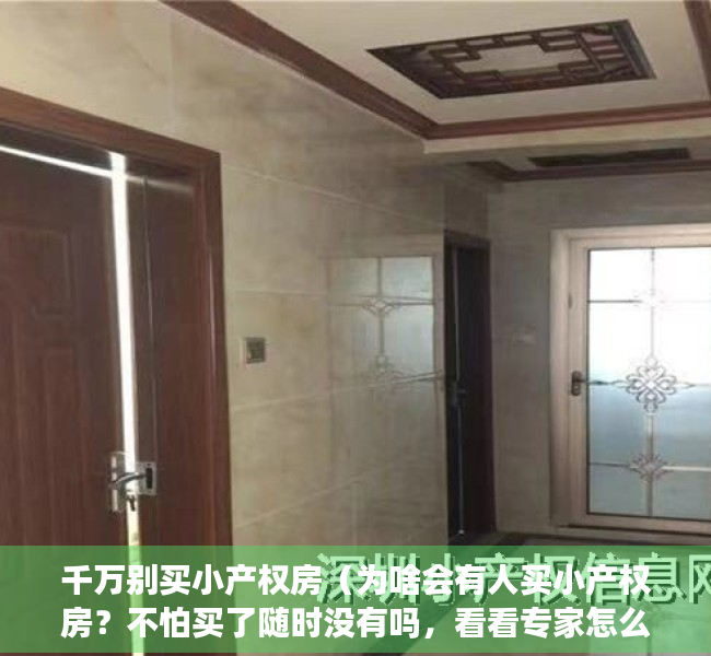千万别买小产权房（为啥会有人买小产权房？不怕买了随时没有吗，看看专家怎么分析）
