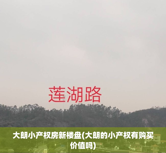 大朗小产权房新楼盘(大朗的小产权有购买价值吗) 大朗小产权房新楼盘(大朗的小产权有购买价值吗)