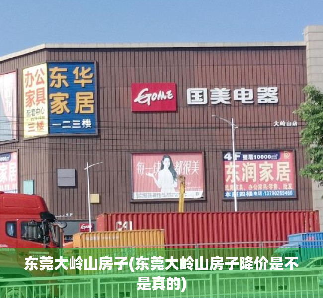 东莞大岭山房子(东莞大岭山房子降价是不是真的) 东莞大岭山房子(东莞大岭山房子降价是不是真的)