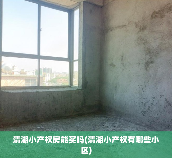 清湖小产权房能买吗(清湖小产权有哪些小区) 清湖小产权房能买吗(清湖小产权有哪些小区)