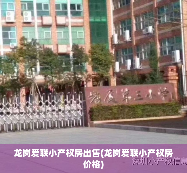 龙岗爱联小产权房出售(龙岗爱联小产权房价格)