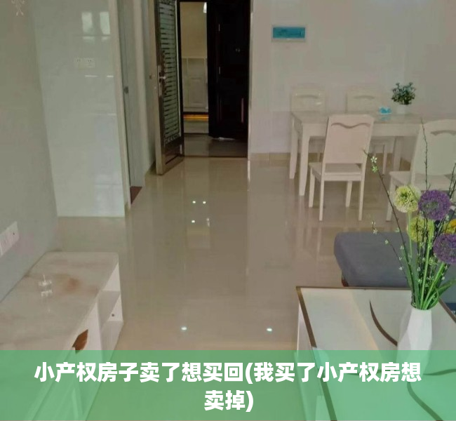 小产权房子卖了想买回(我买了小产权房想卖掉) 小产权房子卖了想买回(我买了小产权房想卖掉)