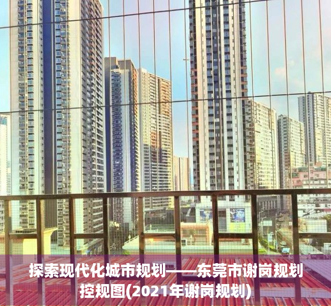 探索现代化城市规划——东莞市谢岗规划控规图(2021年谢岗规划)