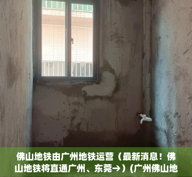 佛山地铁由广州地铁运营（最新消息！佛山地铁将直通广州、东莞→）(广州佛山地铁有几条线)