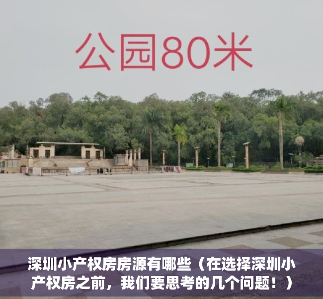 深圳小产权房房源有哪些（在选择深圳小产权房之前，我们要思考的几个问题！）