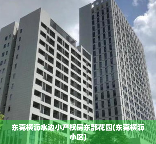 东莞横沥水边小产权房东部花园(东莞横沥小区)