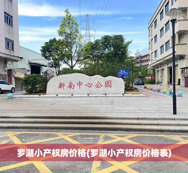 罗湖小产权房价格(罗湖小产权房价格表)