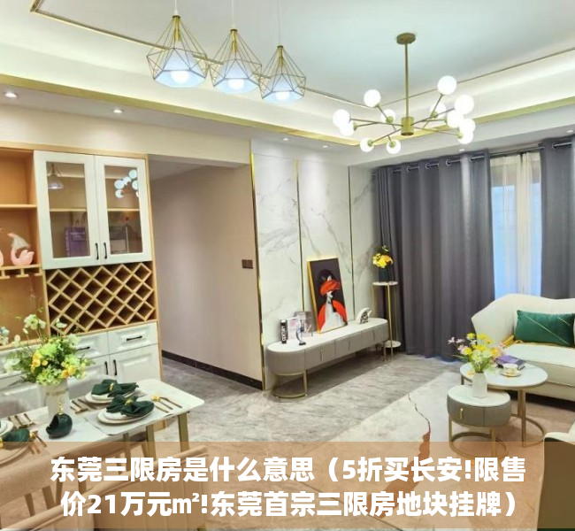 东莞三限房是什么意思（5折买长安!限售价21万元㎡!东莞首宗三限房地块挂牌）