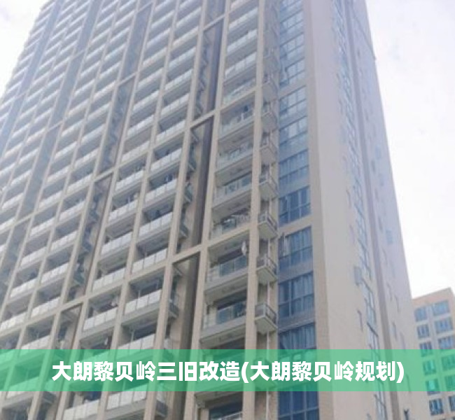 大朗黎贝岭三旧改造(大朗黎贝岭规划) 大朗黎贝岭三旧改造(大朗黎贝岭规划)