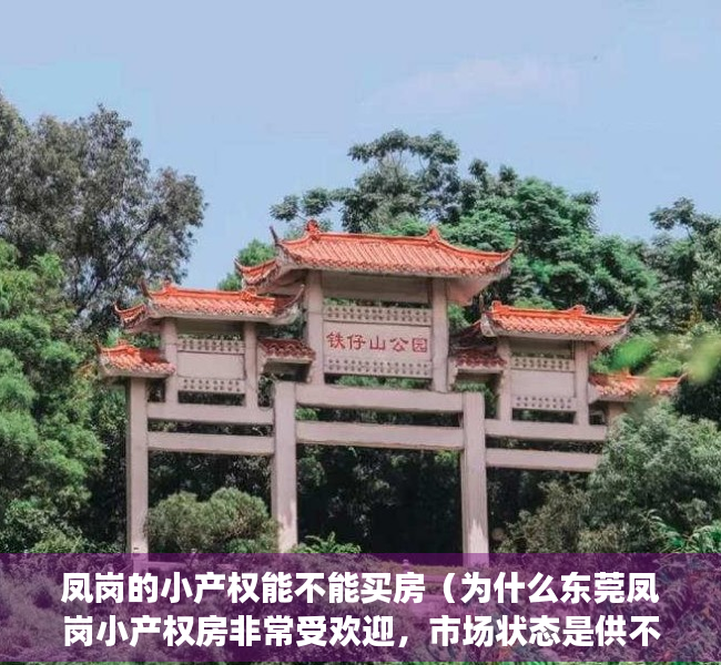 凤岗的小产权能不能买房（为什么东莞凤岗小产权房非常受欢迎，市场状态是供不应求？）