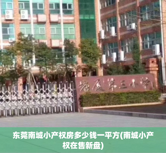 东莞南城小产权房多少钱一平方(南城小产权在售新盘) 东莞南城小产权房多少钱一平方(南城小产权在售新盘)