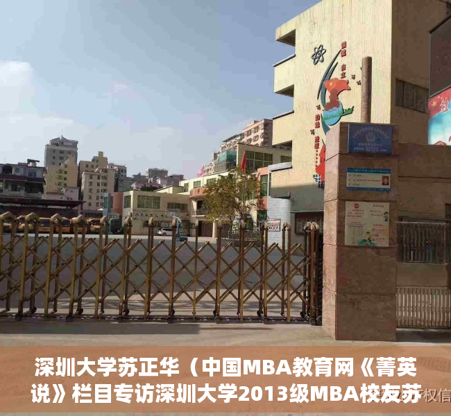 深圳大学苏正华（中国MBA教育网《菁英说》栏目专访深圳大学2013级MBA校友苏振保）