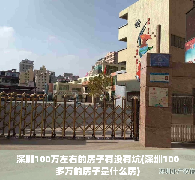 深圳100万左右的房子有没有坑(深圳100多万的房子是什么房)