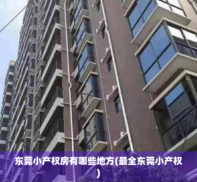 东莞小产权房有哪些地方(最全东莞小产权)