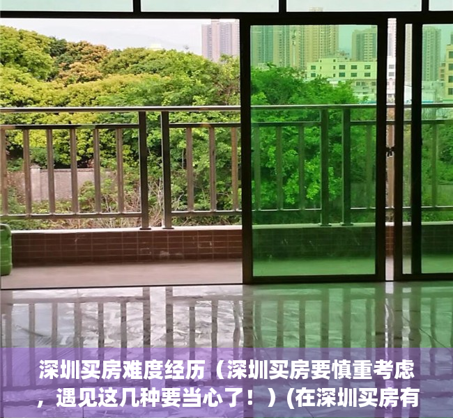 深圳买房难度经历（深圳买房要慎重考虑，遇见这几种要当心了！）(在深圳买房有多难?)