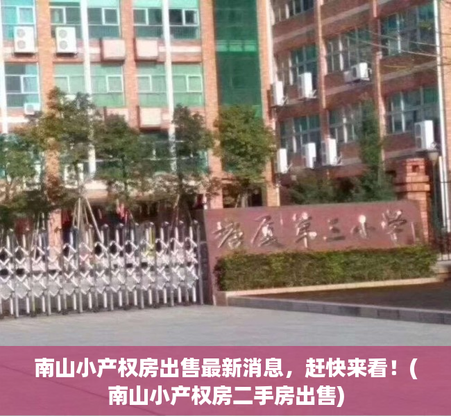 南山小产权房出售最新消息，赶快来看！(南山小产权房二手房出售)