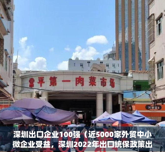 深圳出口企业100强（近5000家外贸中小微企业受益，深圳2022年出口统保政策出炉）