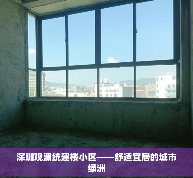 深圳观澜统建楼小区——舒适宜居的城市绿洲