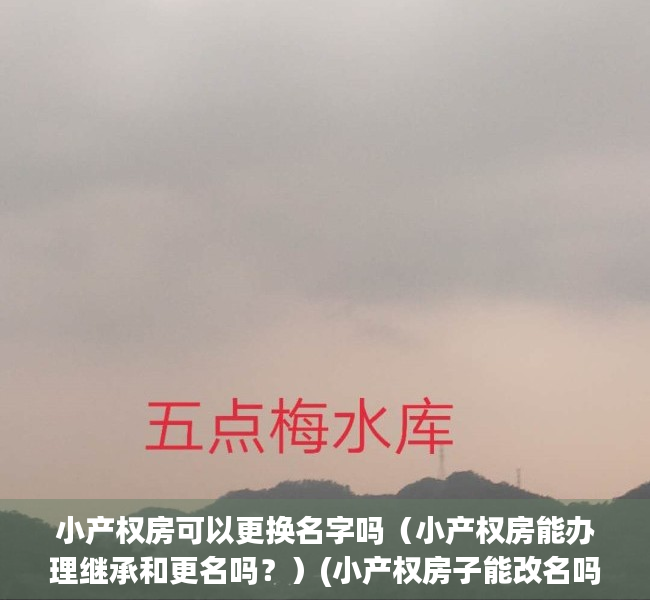 小产权房可以更换名字吗（小产权房能办理继承和更名吗？）(小产权房子能改名吗)