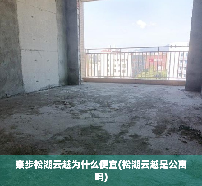 寮步松湖云越为什么便宜(松湖云越是公寓吗) 寮步松湖云越为什么便宜(松湖云越是公寓吗)