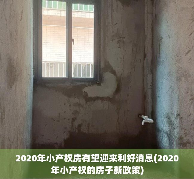 2020年小产权房有望迎来利好消息(2020年小产权的房子新政策)