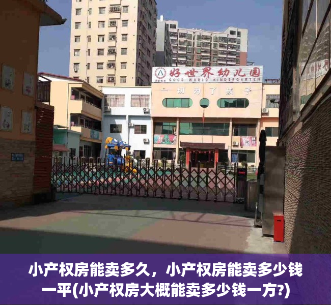 小产权房能卖多久，小产权房能卖多少钱一平(小产权房大概能卖多少钱一方?)