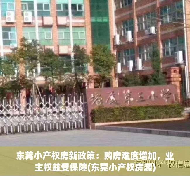 东莞小产权房新政策：购房难度增加，业主权益受保障(东莞小产权房源)