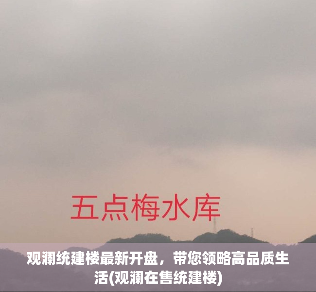 观澜统建楼最新开盘，带您领略高品质生活(观澜在售统建楼)