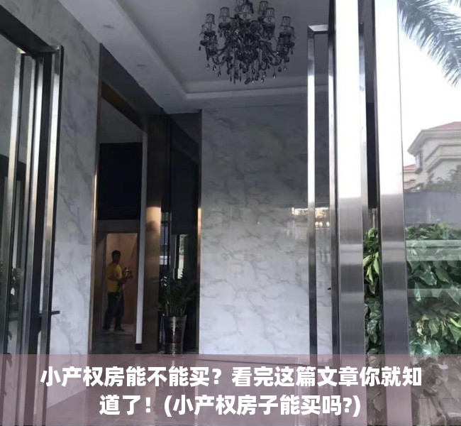 小产权房能不能买？看完这篇文章你就知道了！(小产权房子能买吗?)