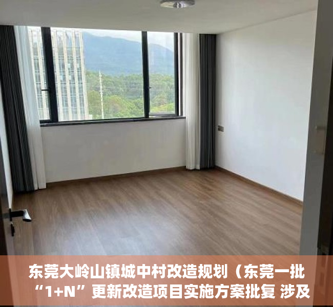 东莞大岭山镇城中村改造规划（东莞一批“1+N”更新改造项目实施方案批复 涉及大岭山、石龙镇等）