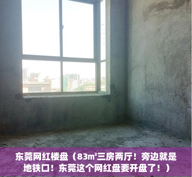 东莞网红楼盘（83㎡三房两厅！旁边就是地铁口！东莞这个网红盘要开盘了！）
