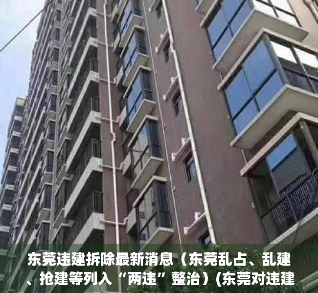 东莞违建拆除最新消息（东莞乱占、乱建、抢建等列入“两违”整治）(东莞对违建的处理方法)