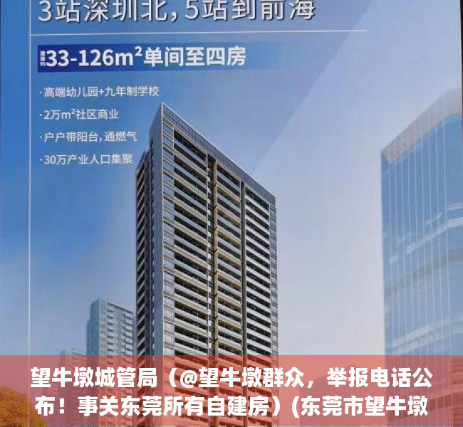 望牛墩城管局（@望牛墩群众，举报电话公布！事关东莞所有自建房）(东莞市望牛墩城管执法局局长)