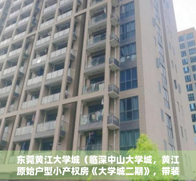 东莞黄江大学城（临深中山大学城，黄江原始户型小产权房《大学城二期》，带装修4880元平起！！）